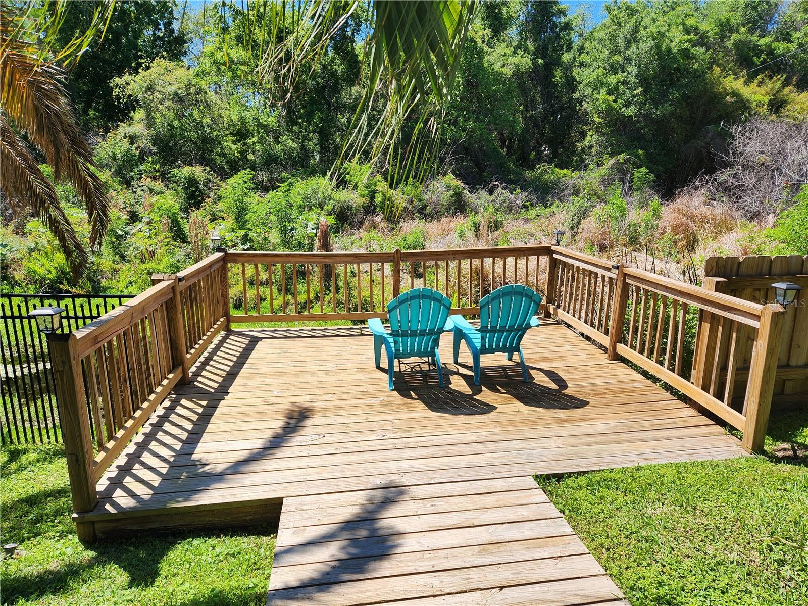 Deck overlooking the creek