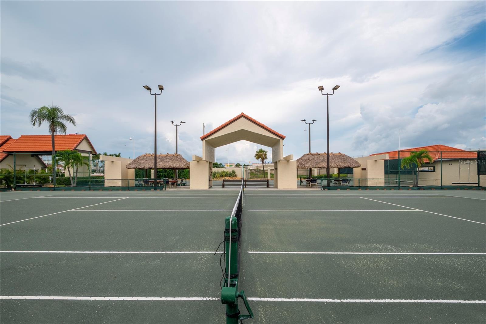 One of three soft tennis courts