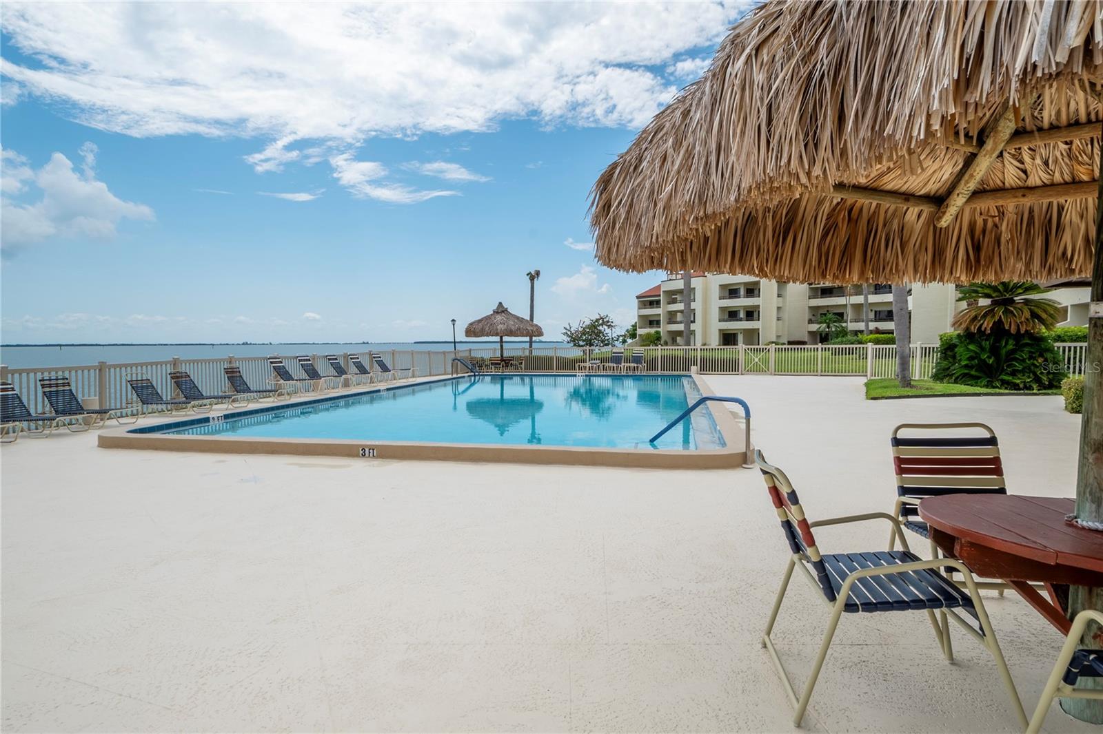 One of three heated and chilled pools