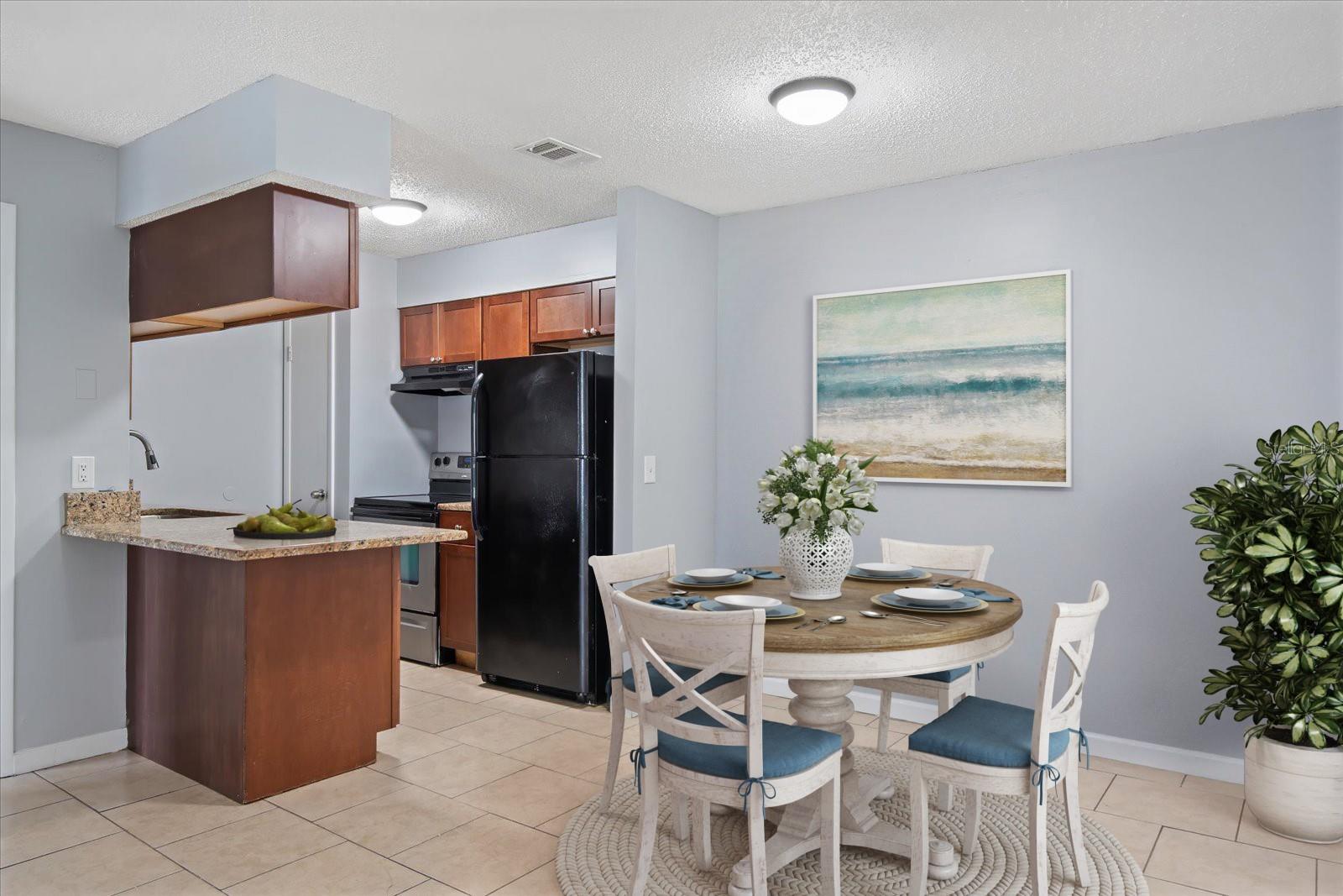 Staged Dining Area