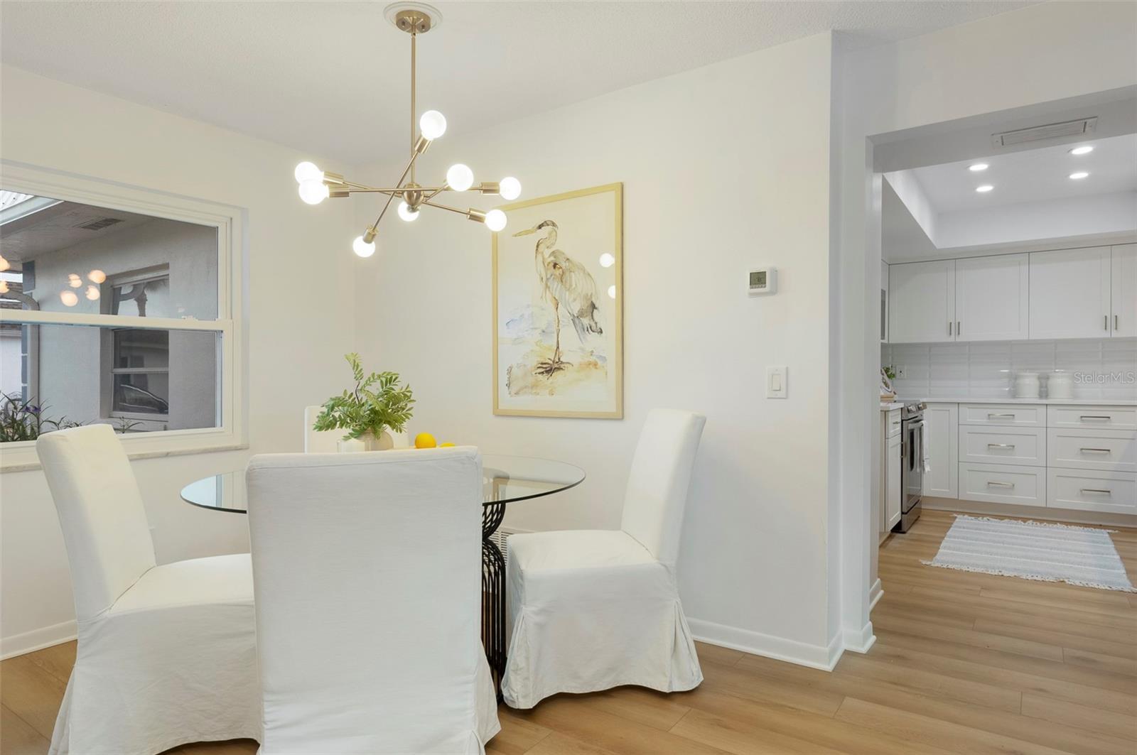 Cozy Dining area!  Look at the NEW Kitchen!