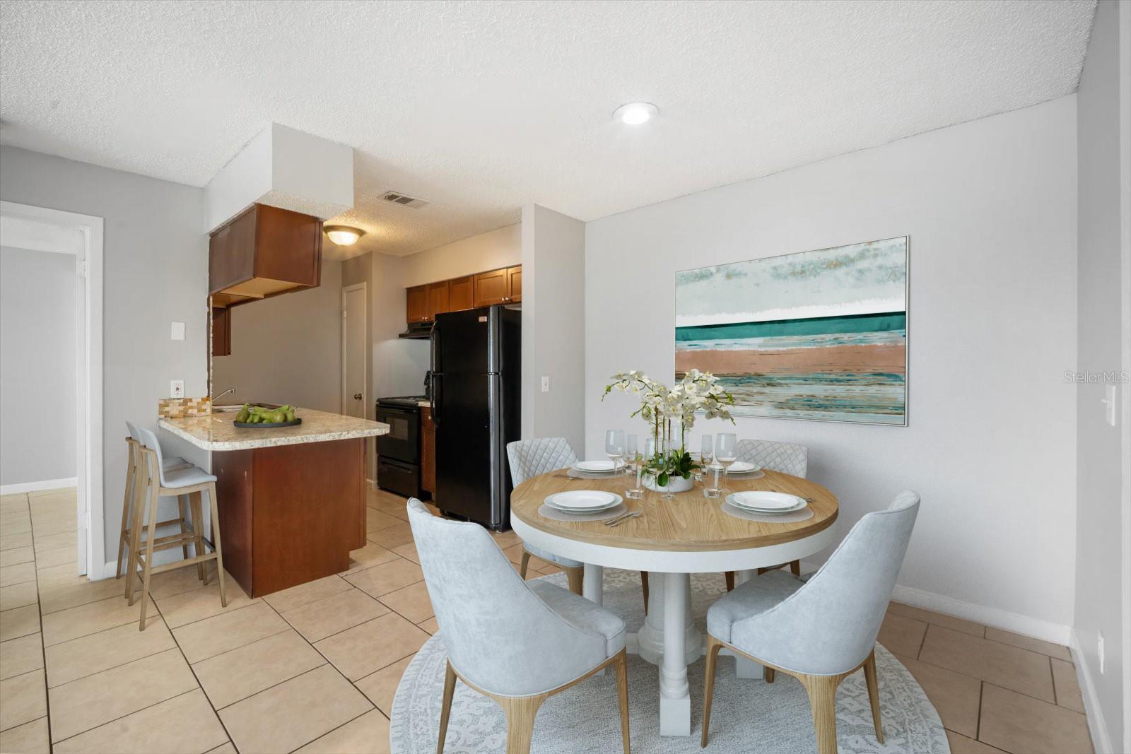 Staged Dining Area