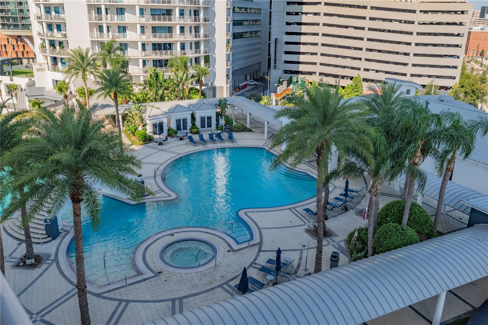 View of the Pool from the Balcony
