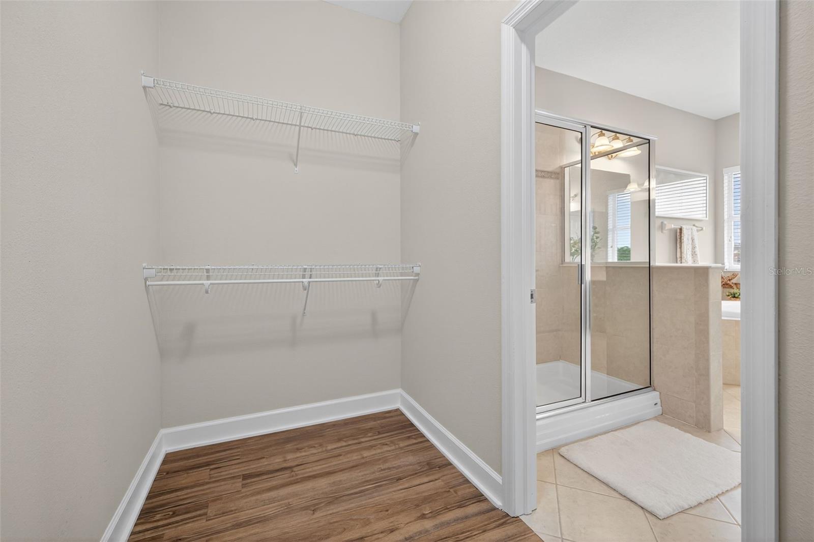 Primary walk in closet