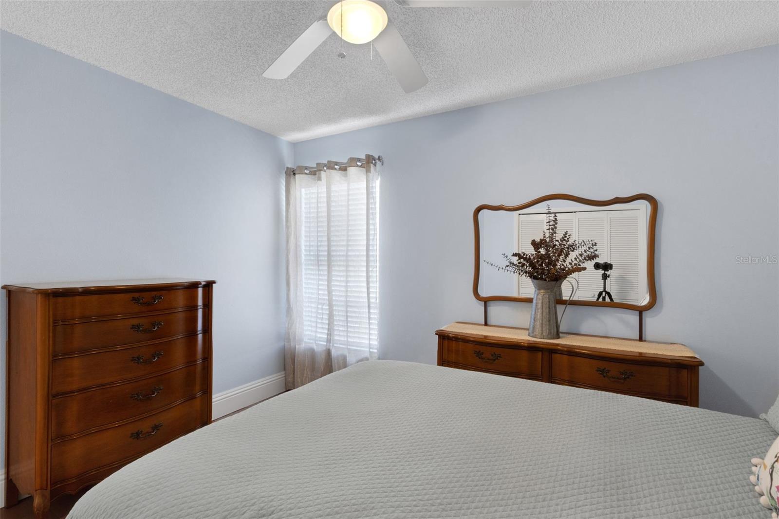 West facing window in guest bedroom