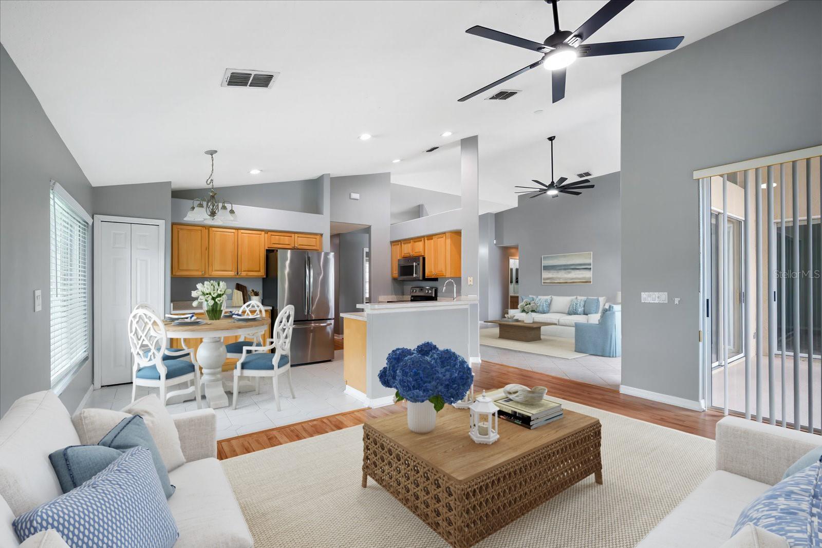 Staged living area