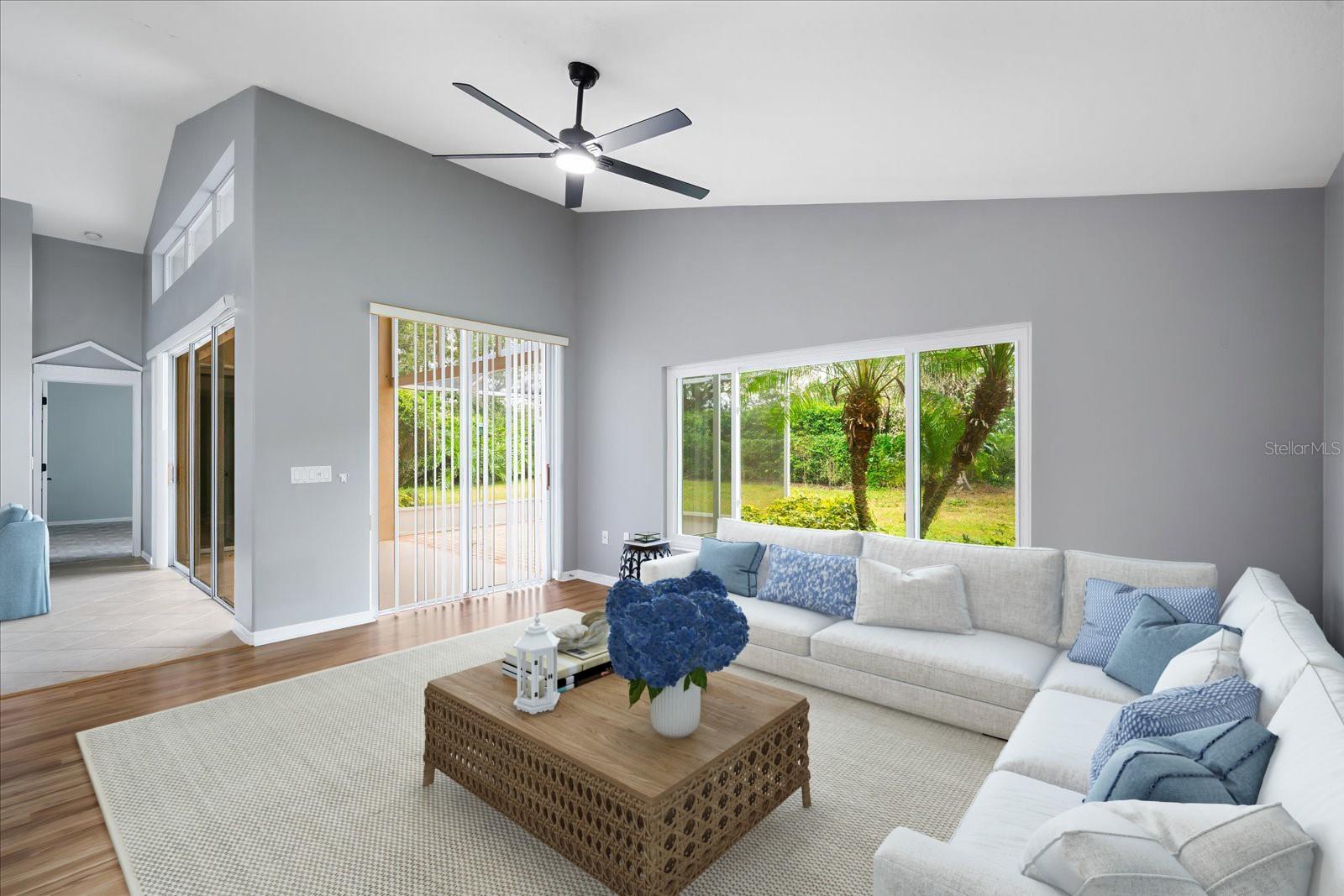 Staged living area