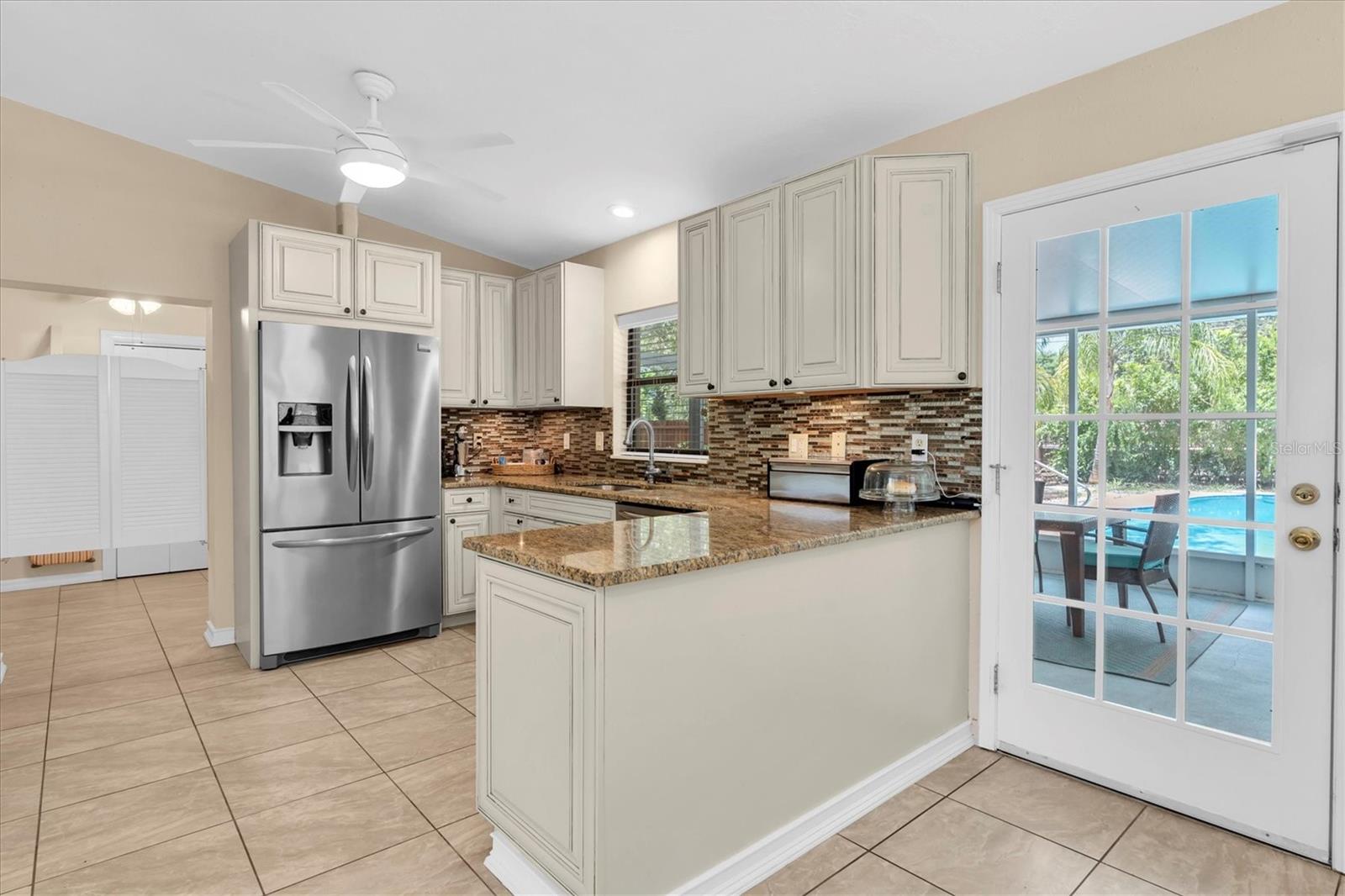 Remodeled Kitchen - French Door to outdoor Lanai