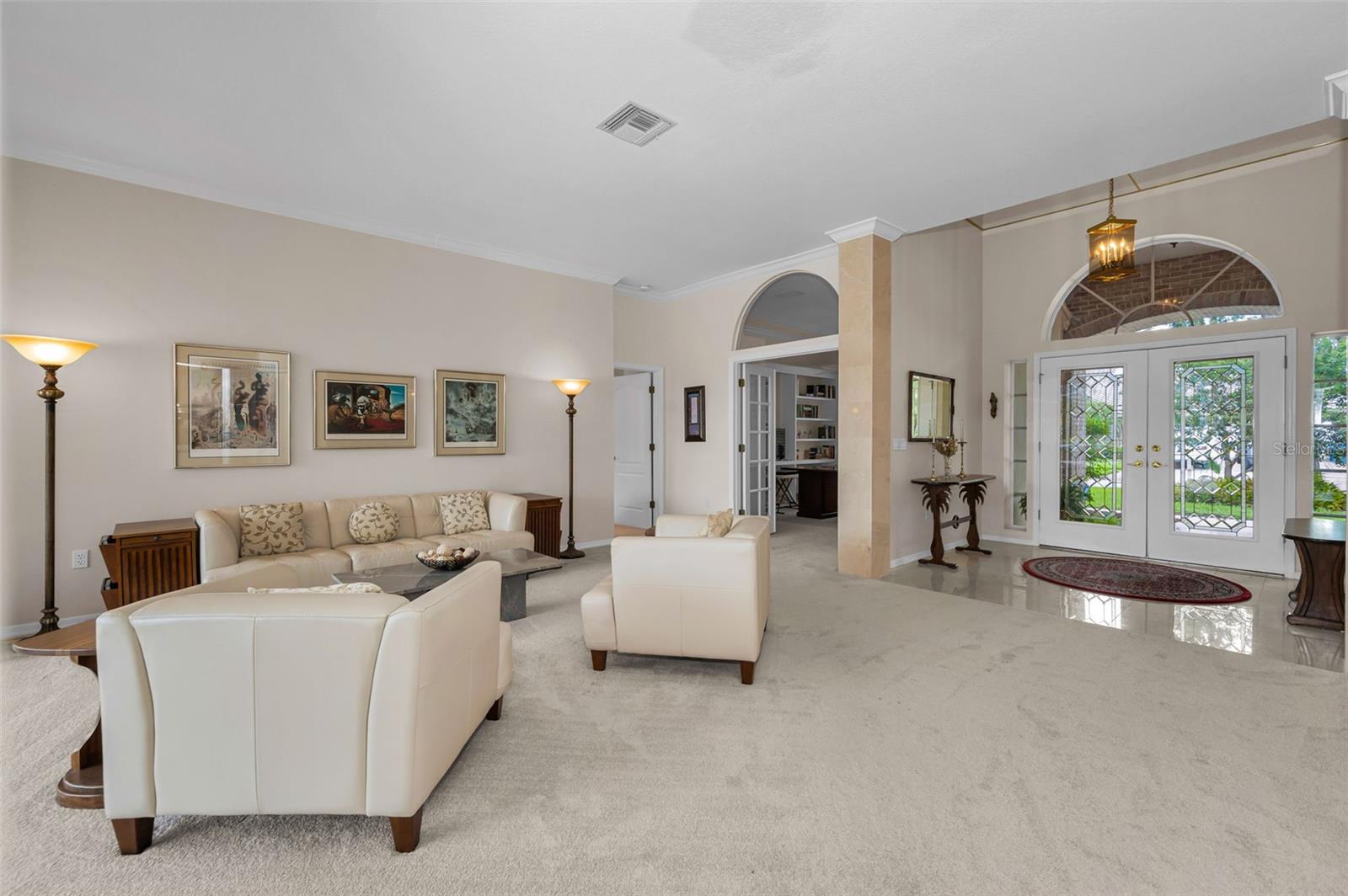 View of Foyer & Living Room