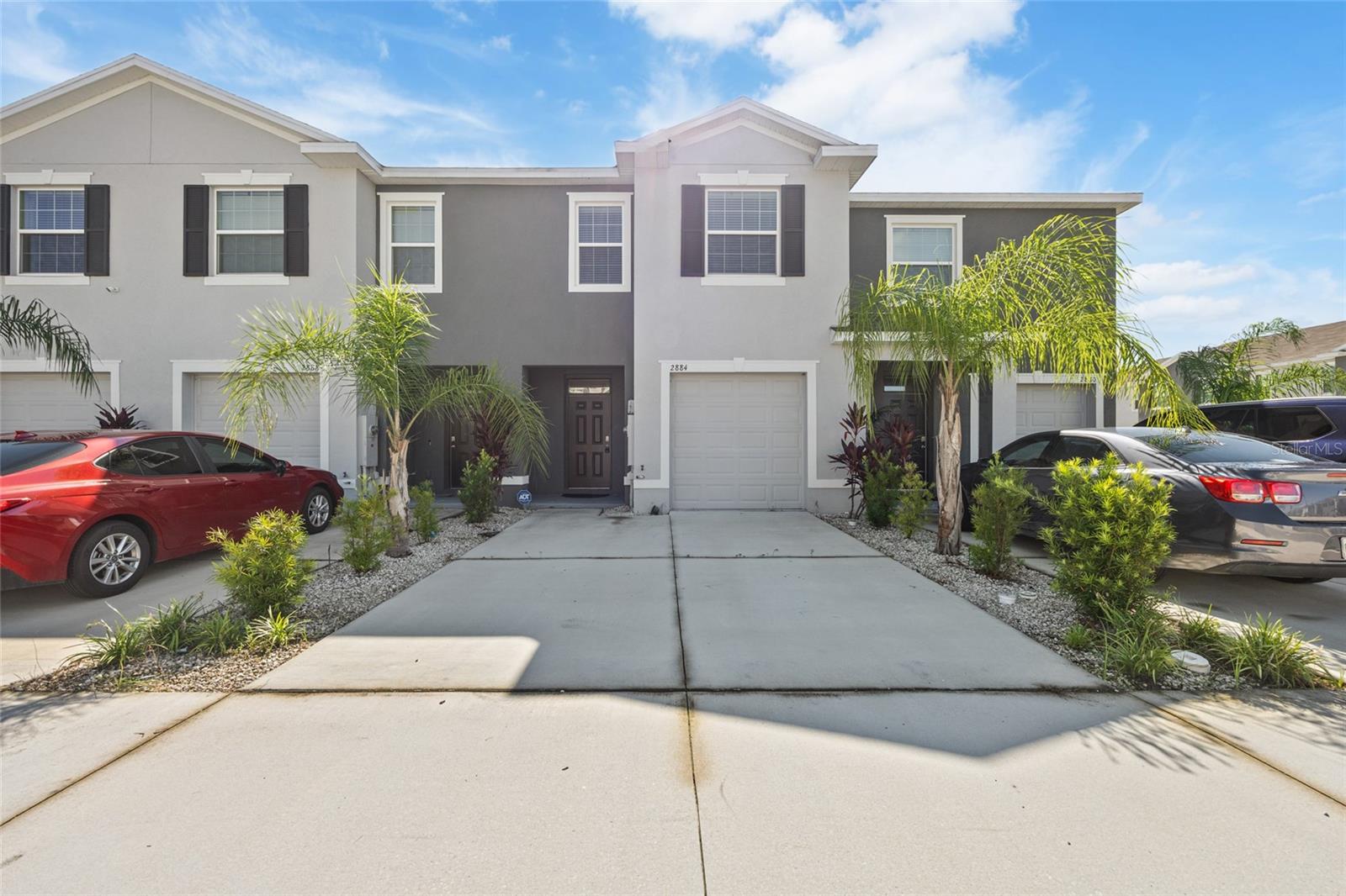 Front view of townhouse
