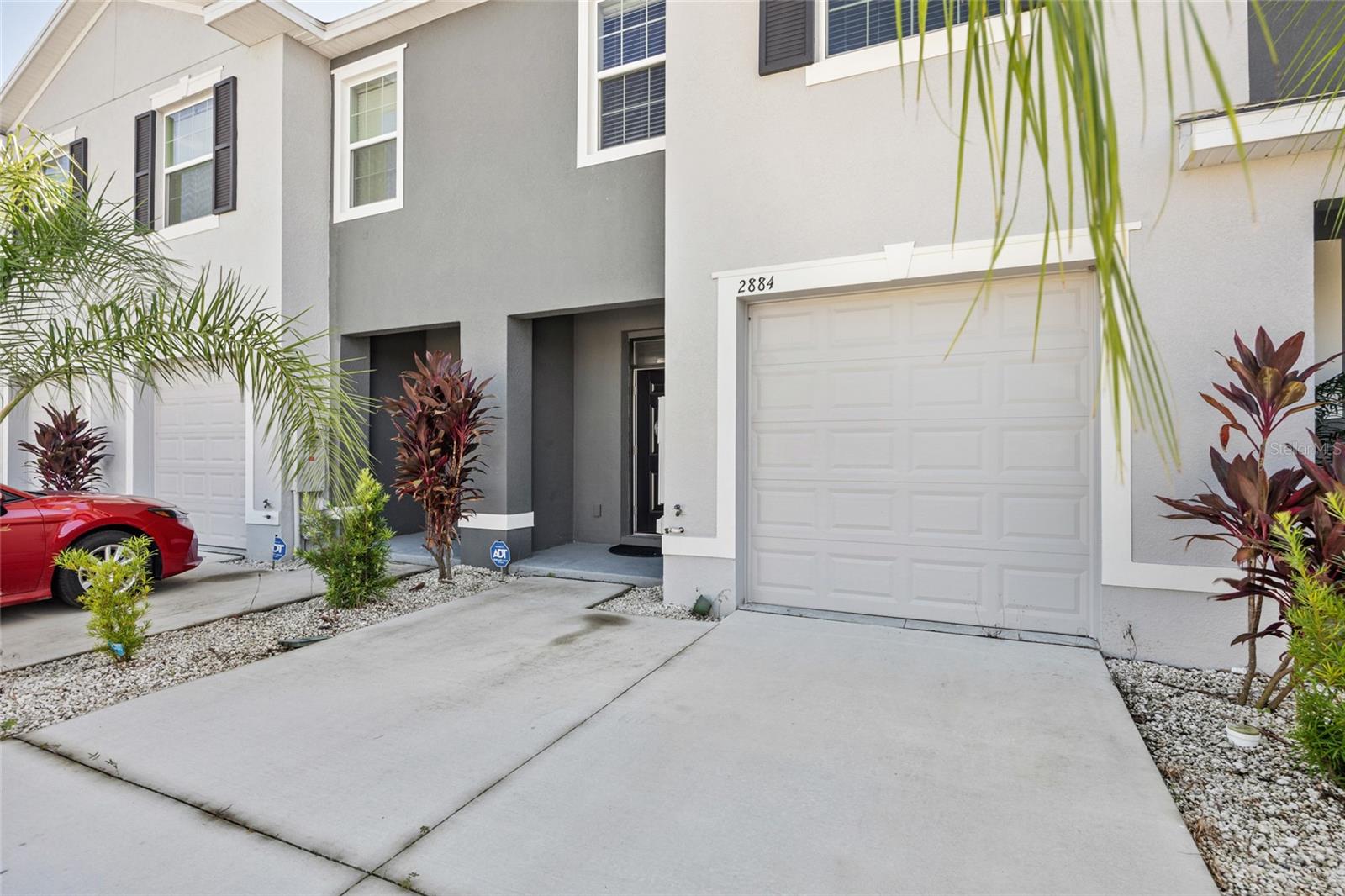 Front view of townhouse
