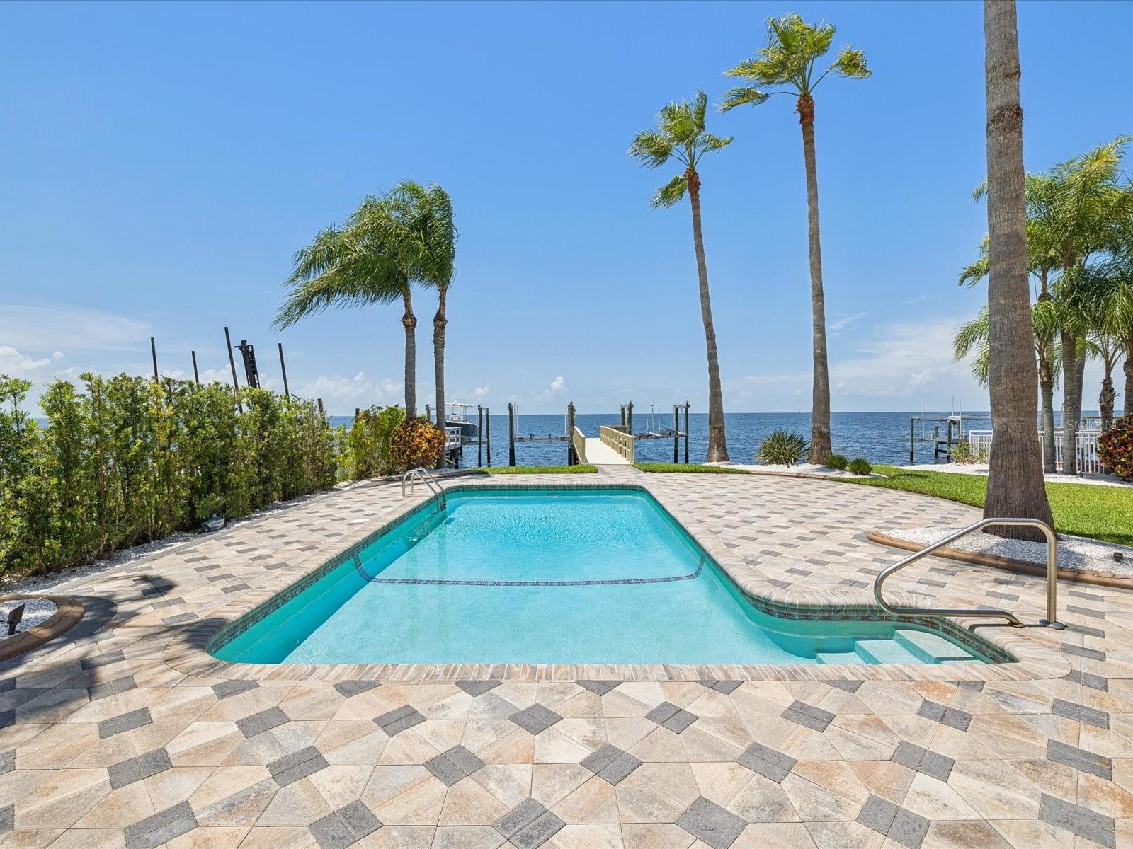 cooled and heated salt water pool