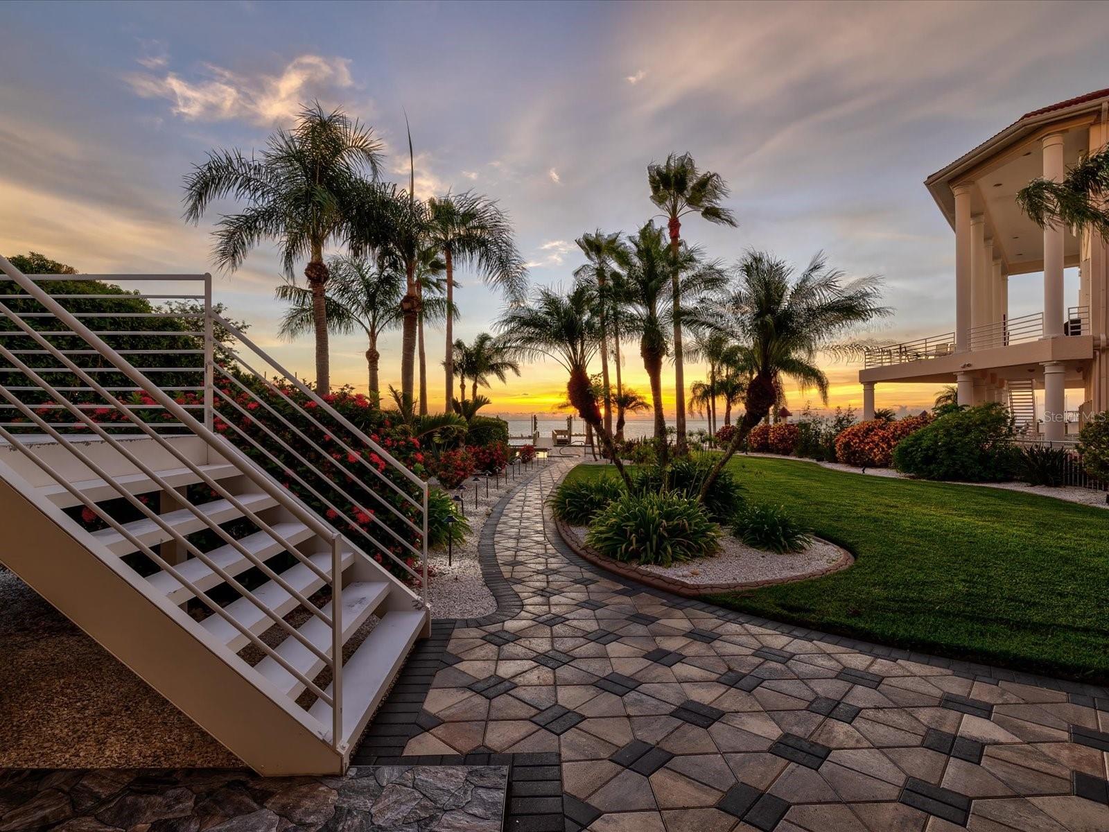 Stairs leading from Living  room balcony