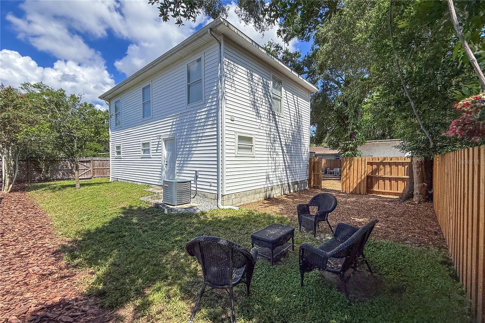 Side yard and backyard for the addition.