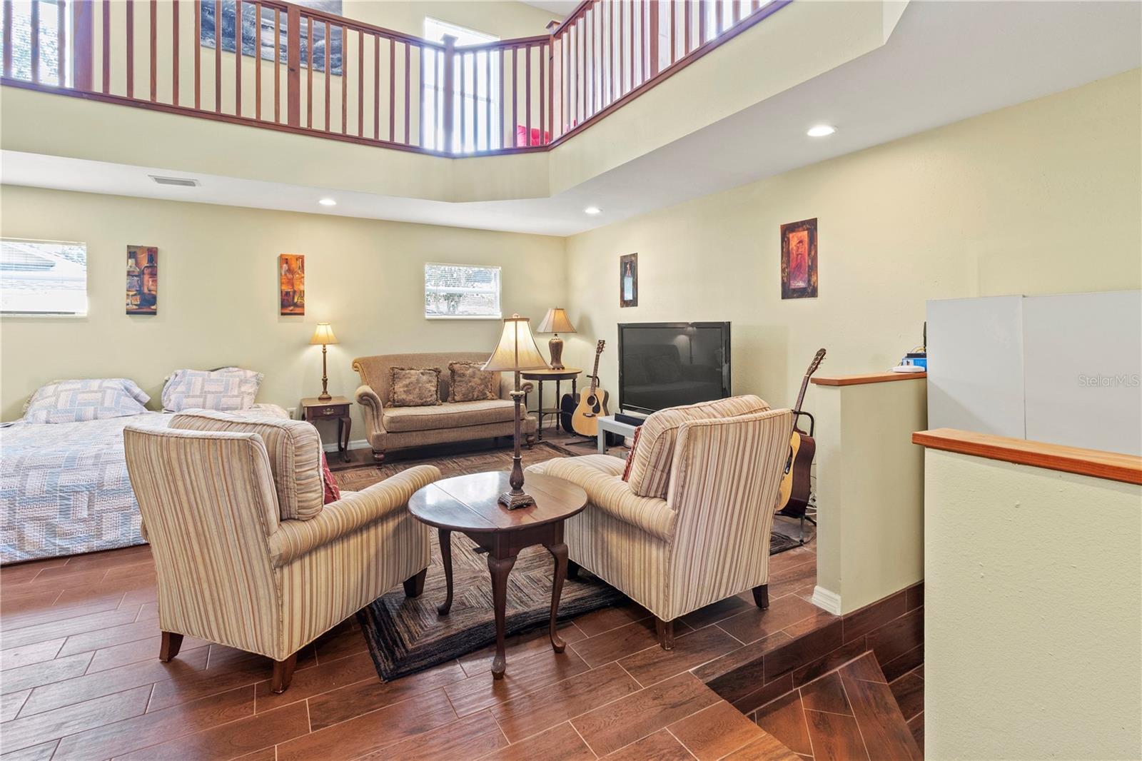This large addition acts like a studio suite.