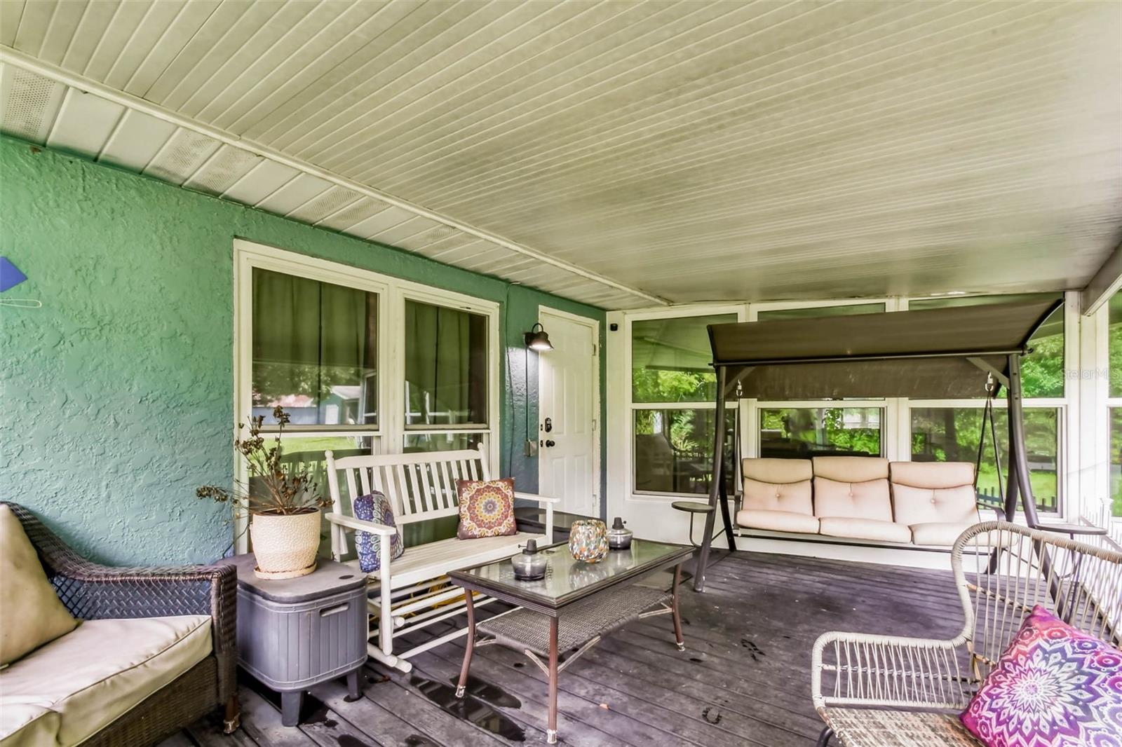 This is the entrance from the secondary suite onto the rear deck.