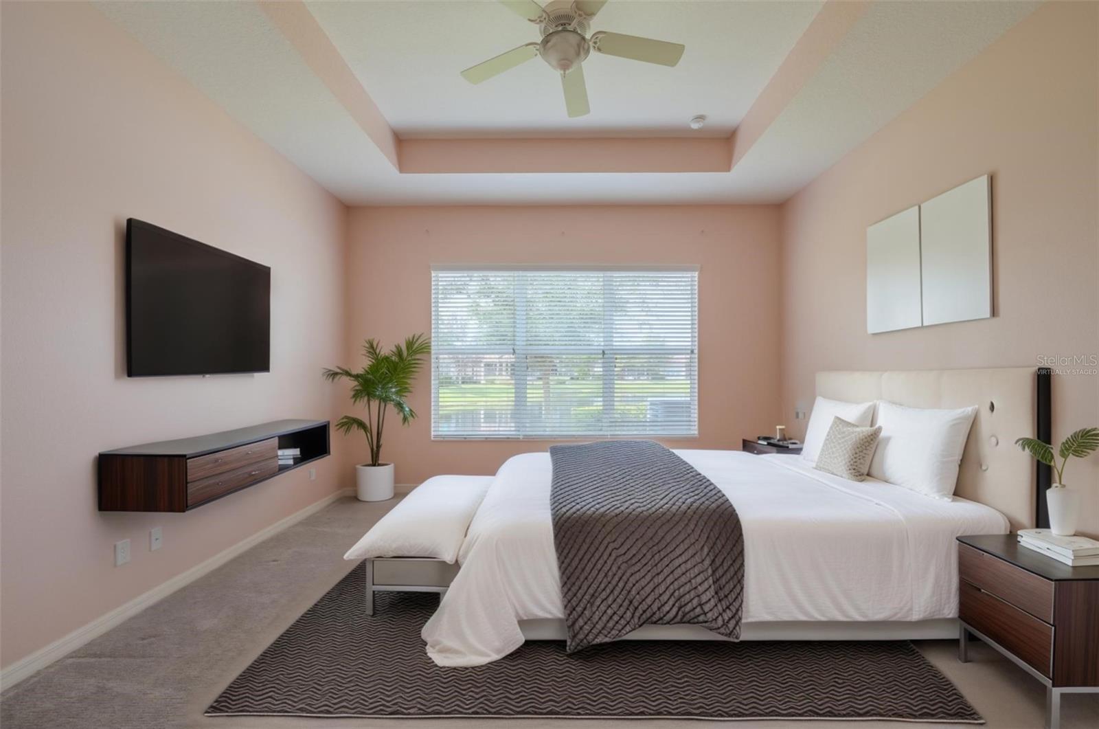 Virtually Staged Primary Bedroom