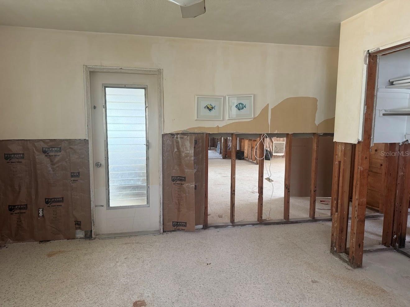 The second bedroom is large with access to the Florida room.