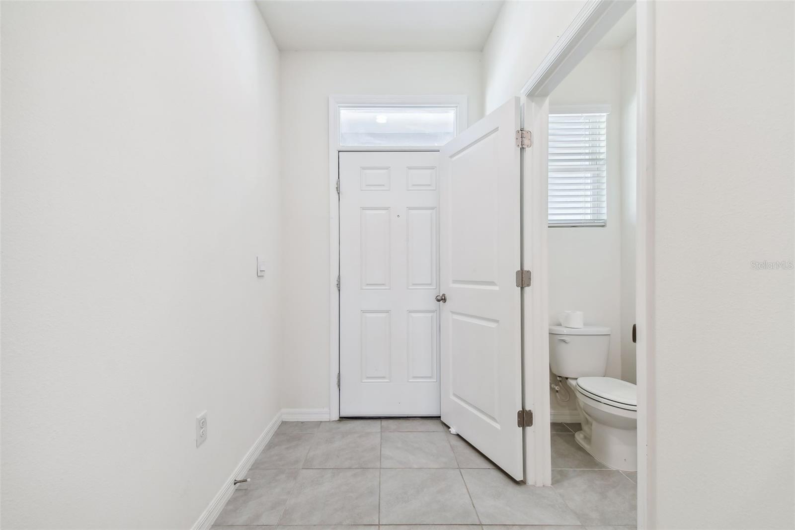 1/2 bath @ entry