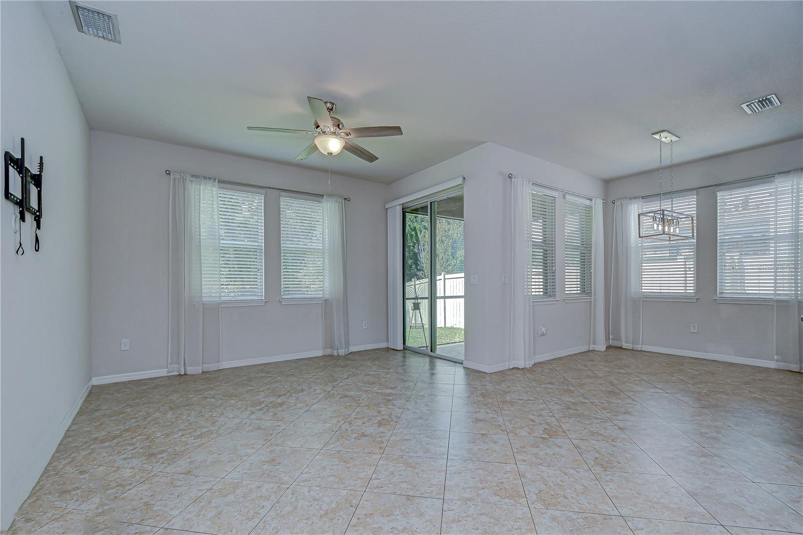 Tile floors make for easy cleaning!