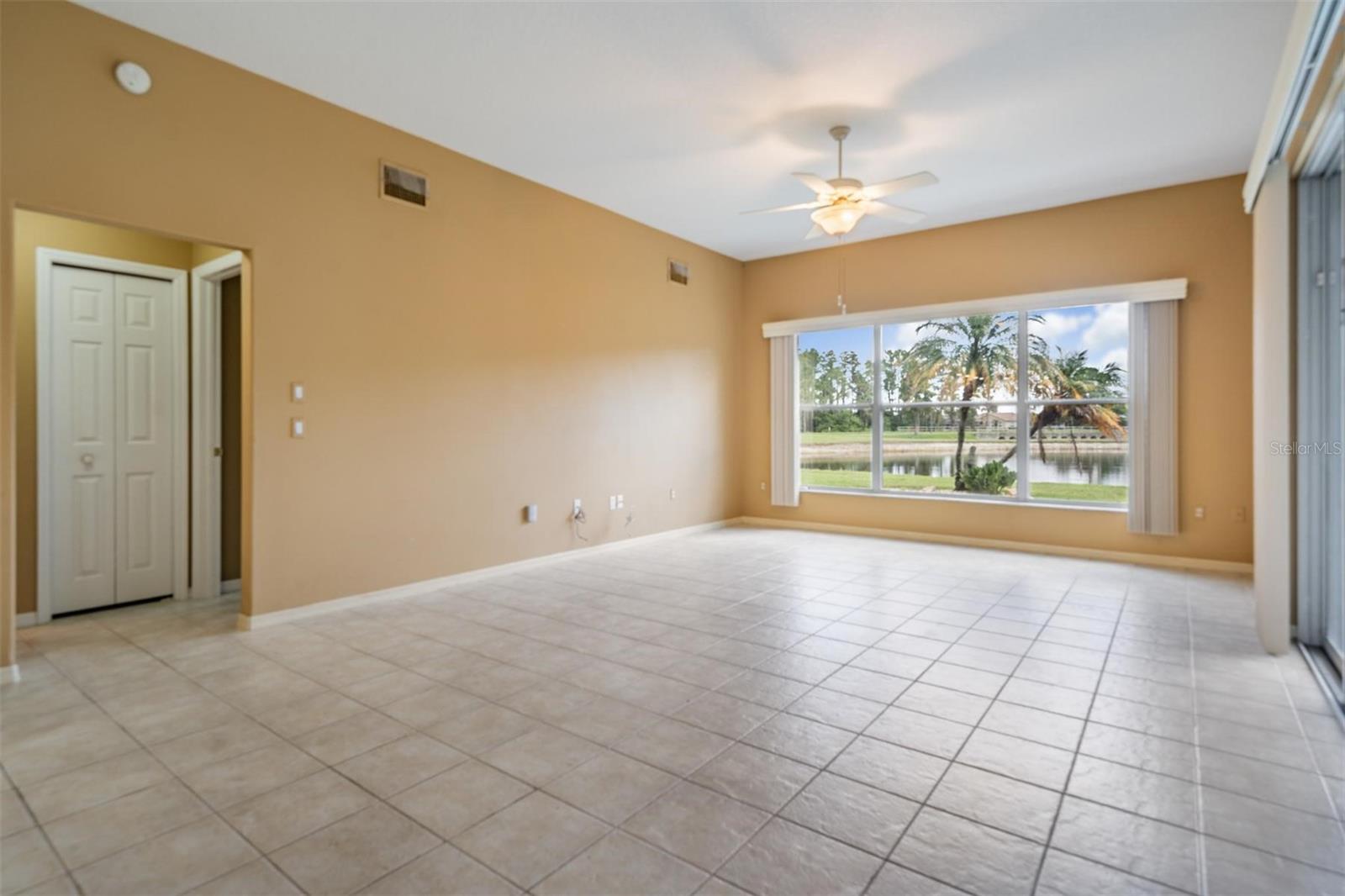 Living area off kitchen