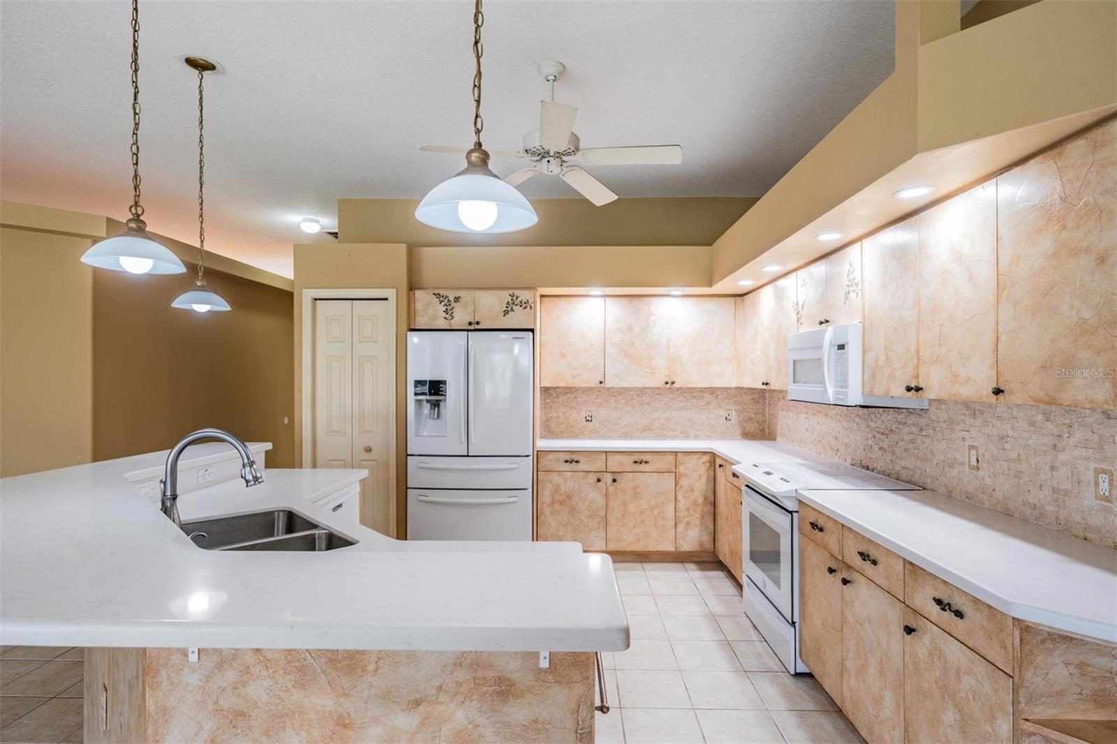 More than ample cabinet and counterspace in the kitchen