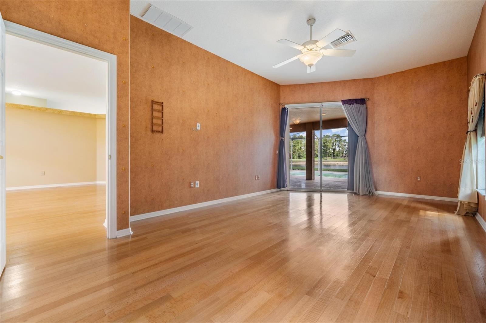 Master is conveniently located off the main living area
