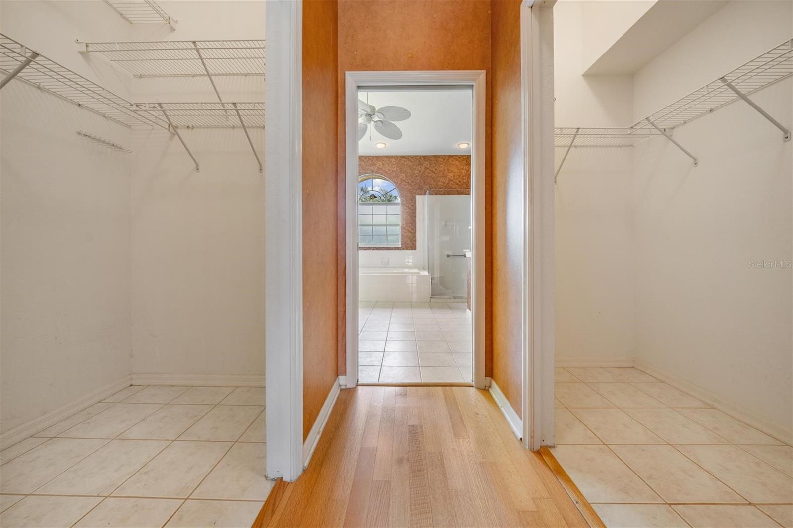 His/her walk-in closets