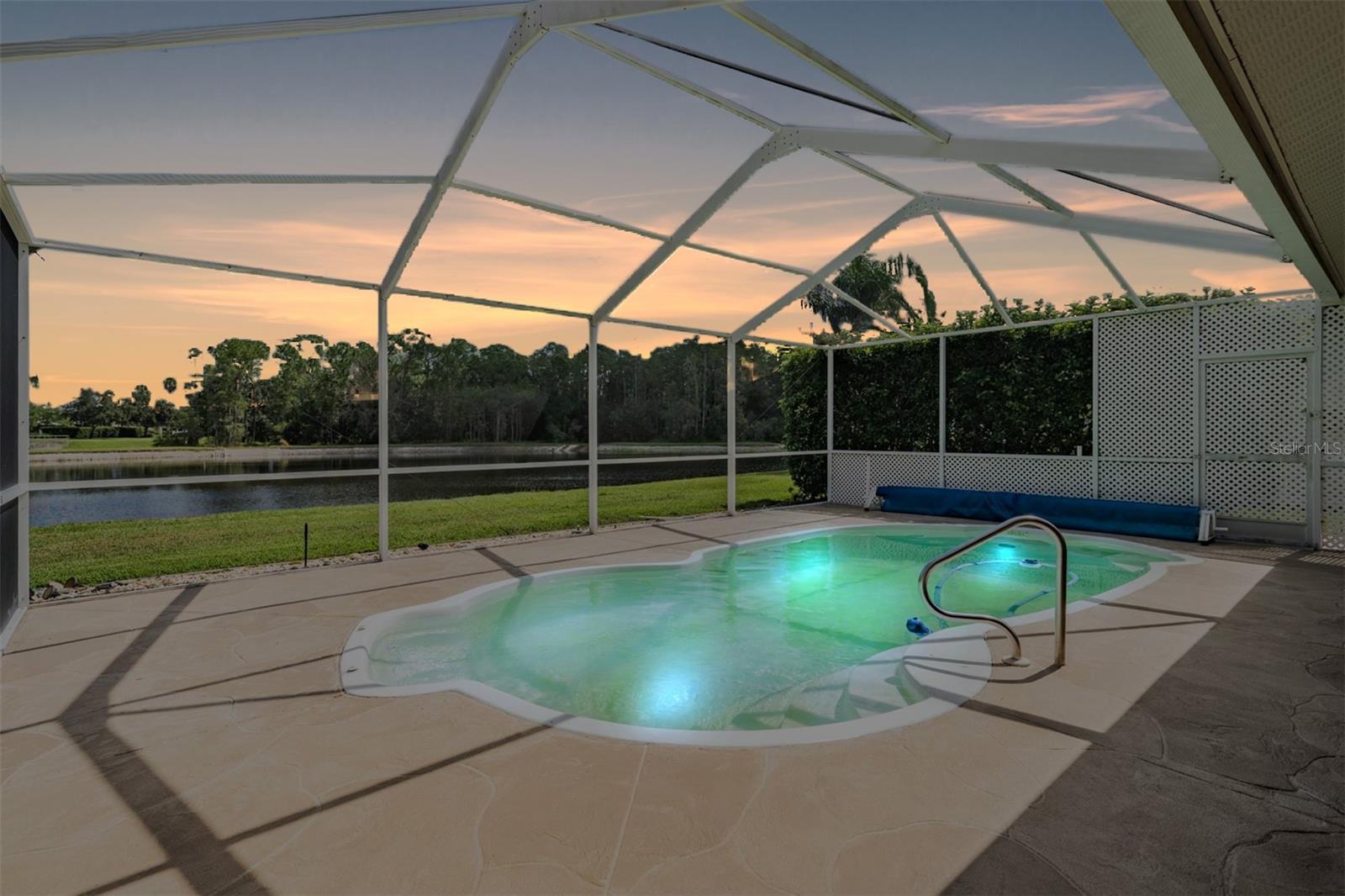 Screened in lanai and pool - care for a twilight dip?