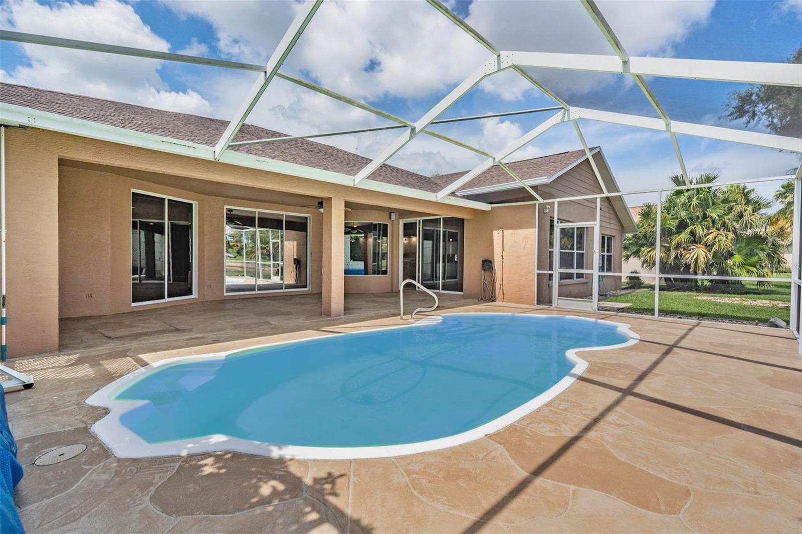View of oversized covered lanai