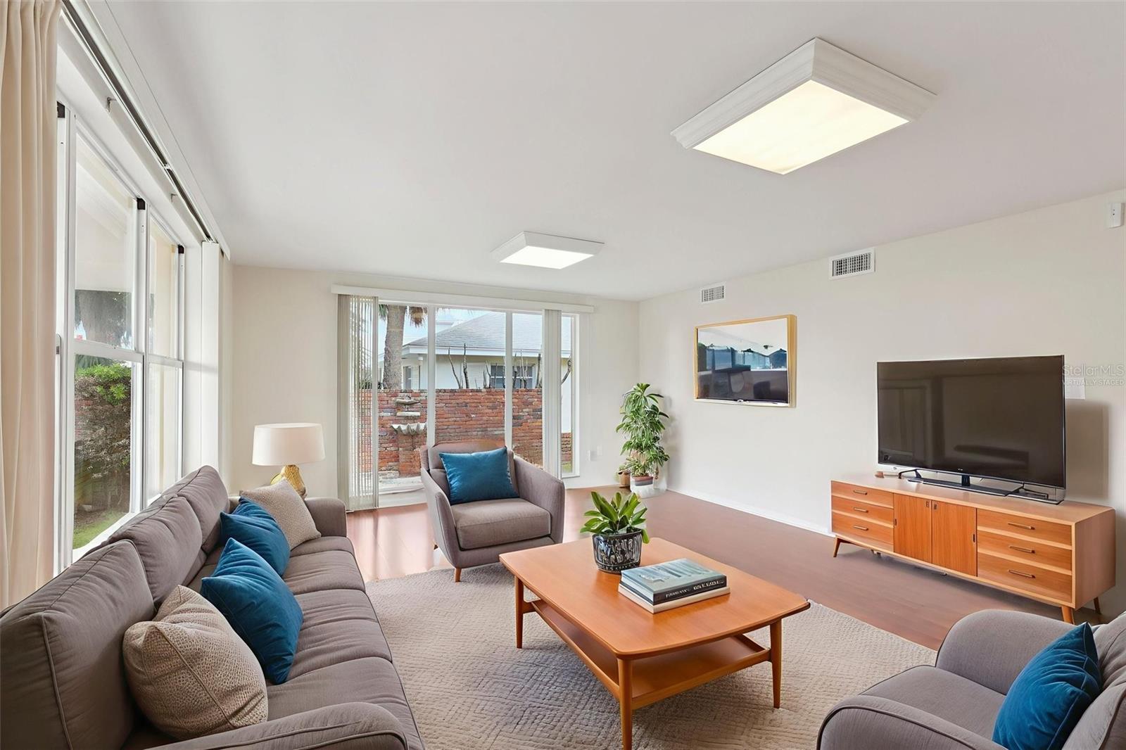virtually staged living room