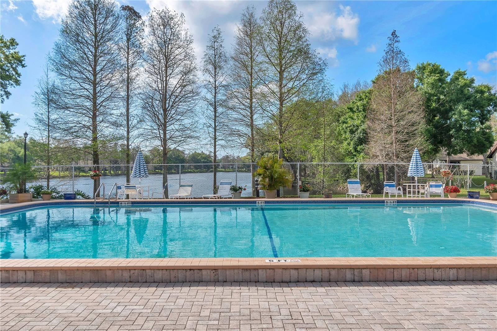 Community Pool with view of the lake