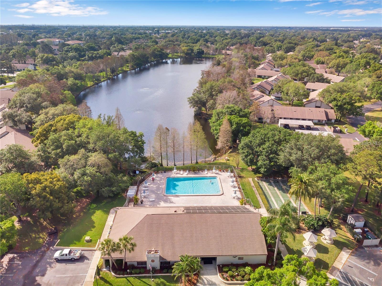 Overview of clubhouse and pool