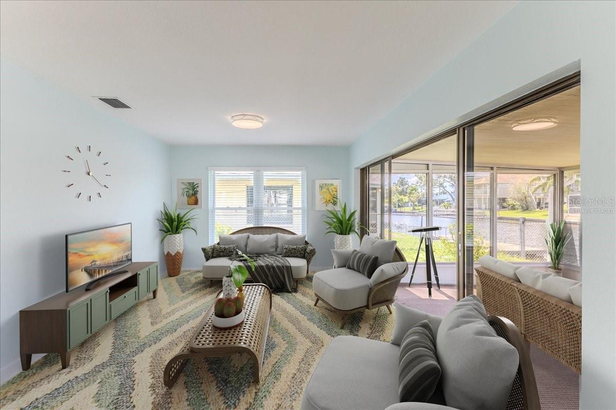 Virtually Staged Sitting Area.. Possibly a 3rd Bedroom in the Future?