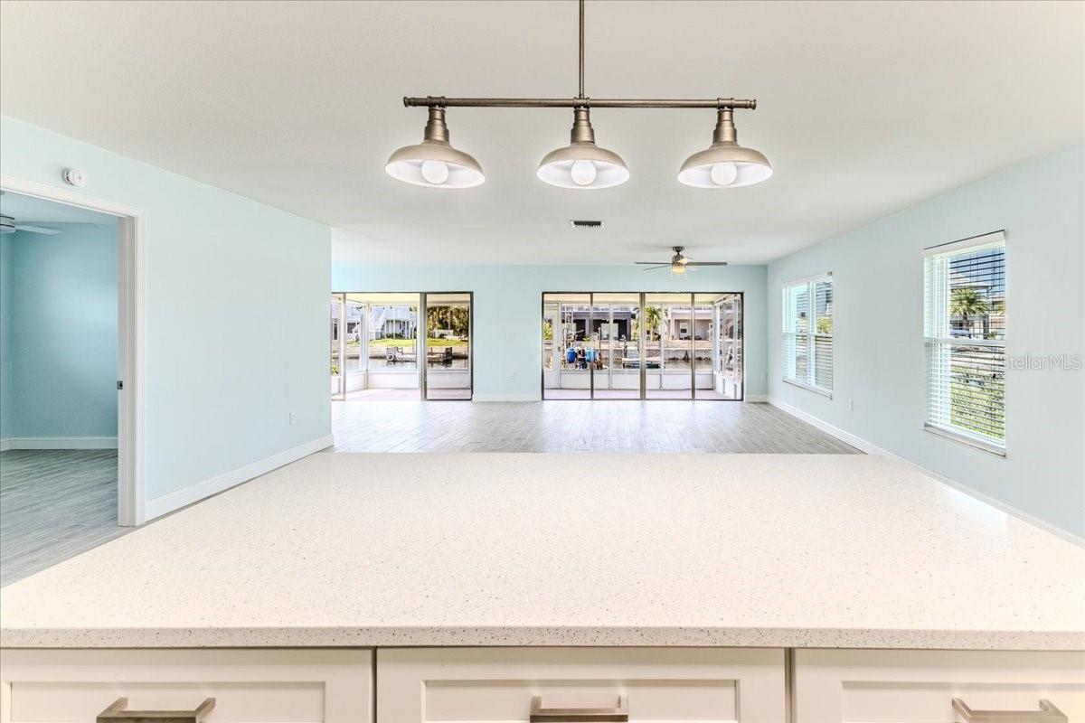 View from Kitchen to Great Room