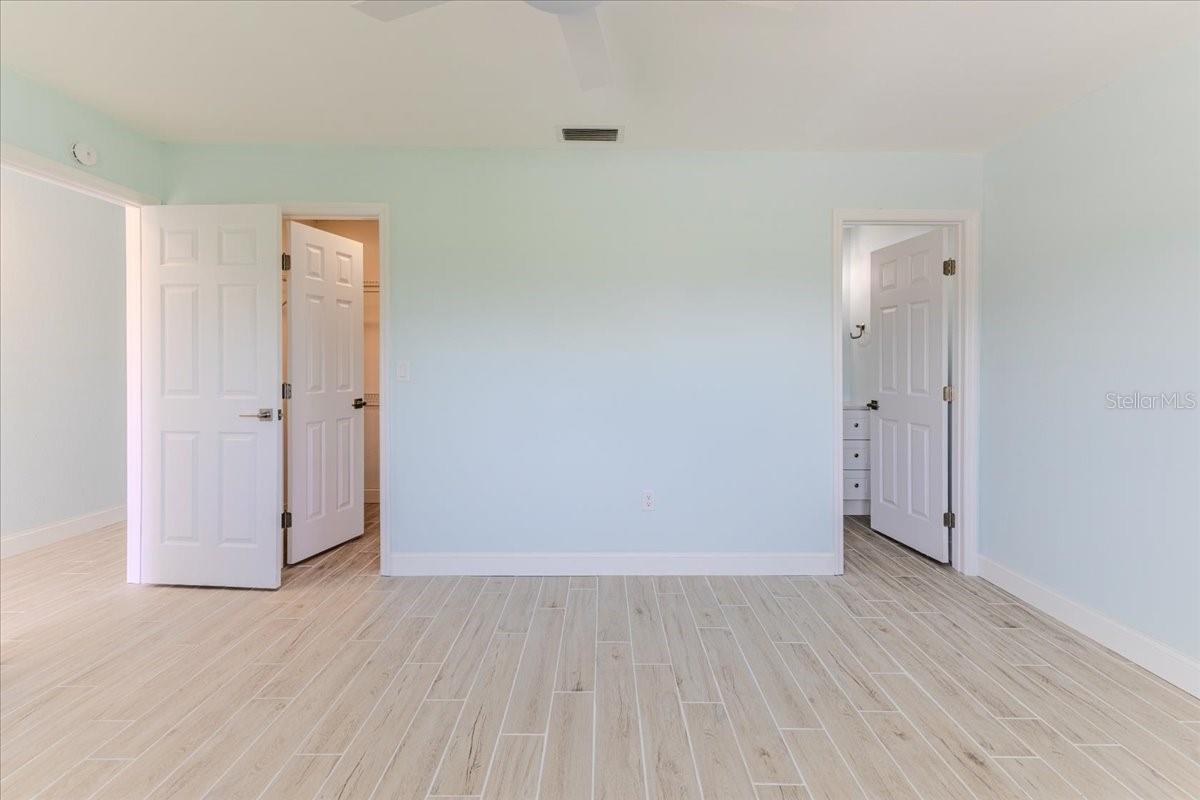 Primary Bedroom to Walk in Closet & Bathroom