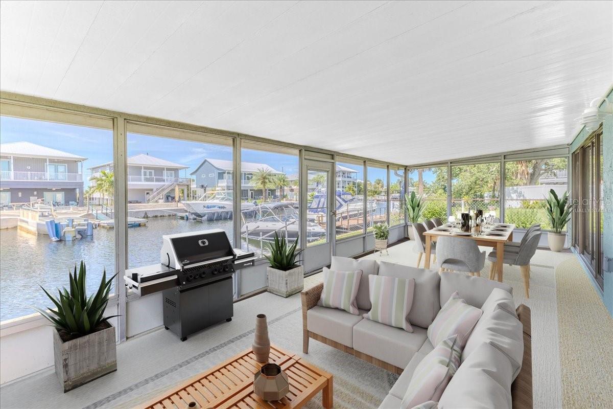 Back Porch Virtually Staged