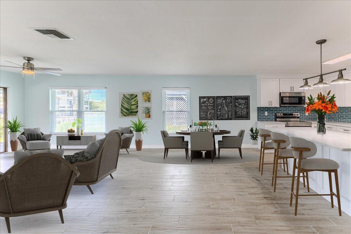 Virtually Staged Great Room