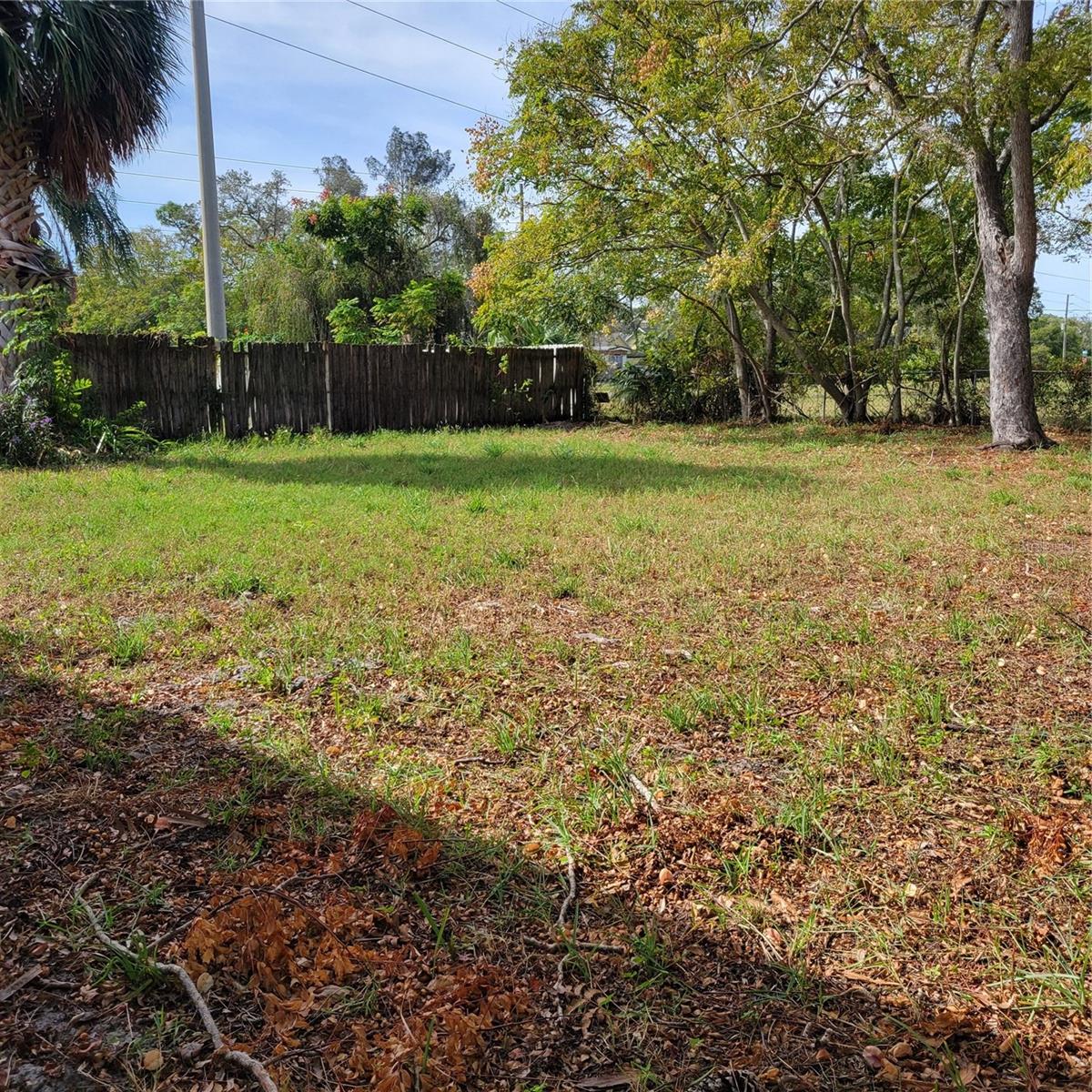 Large fenced in backyard