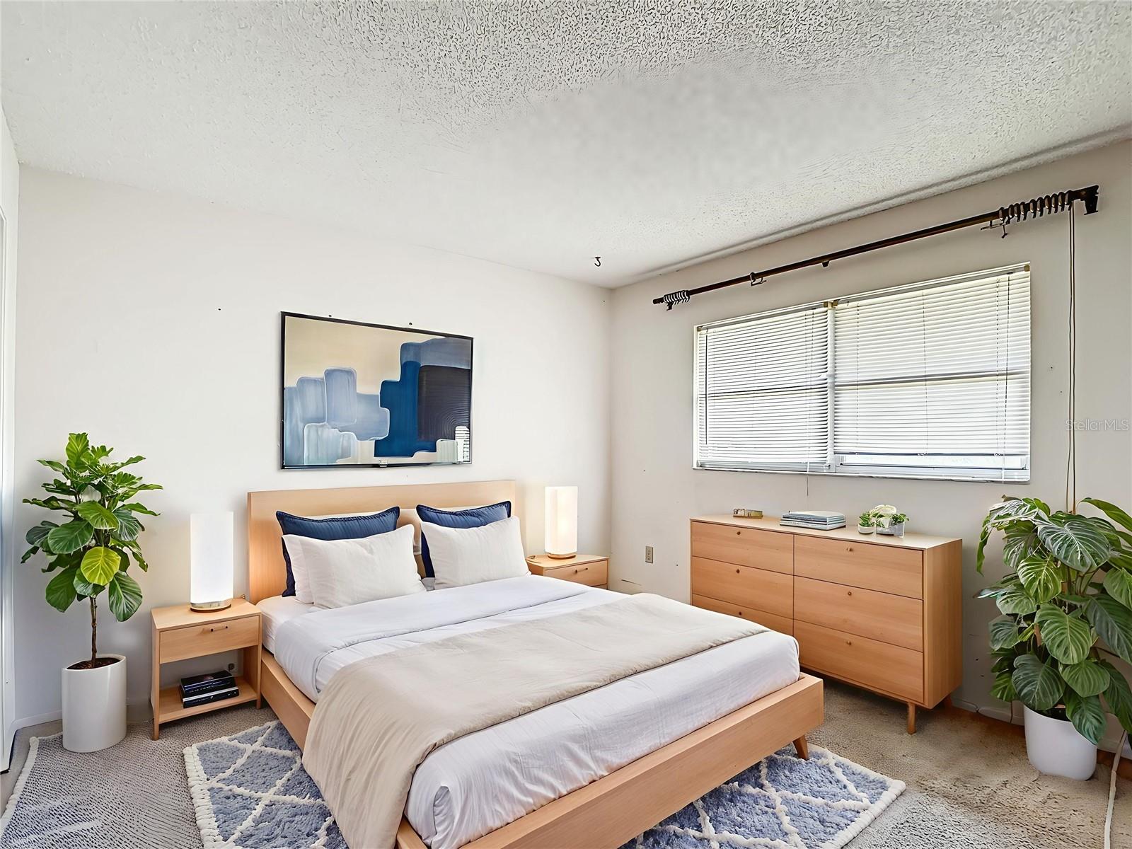 Virtual Staged Primary Bedroom