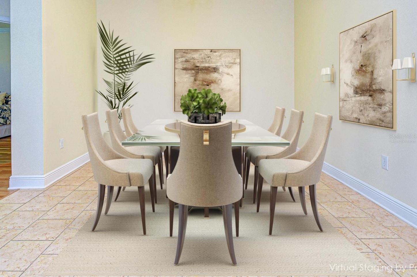 VIRTUALLY STAGED DINING ROOM