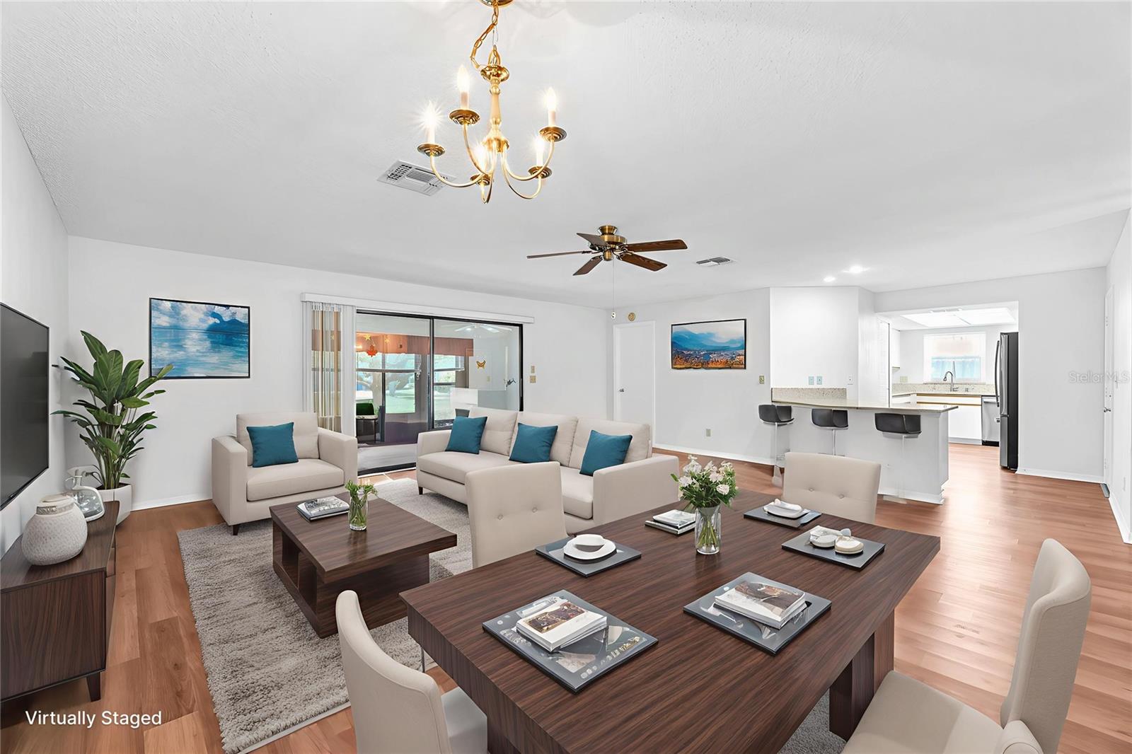The kitchen is open to the great room.