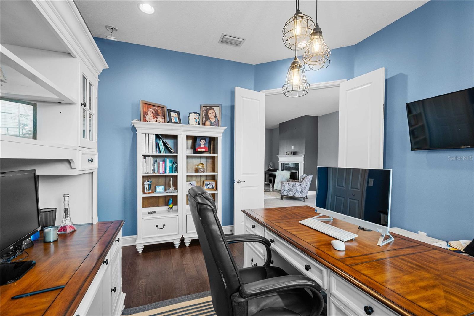 Double door entry to office