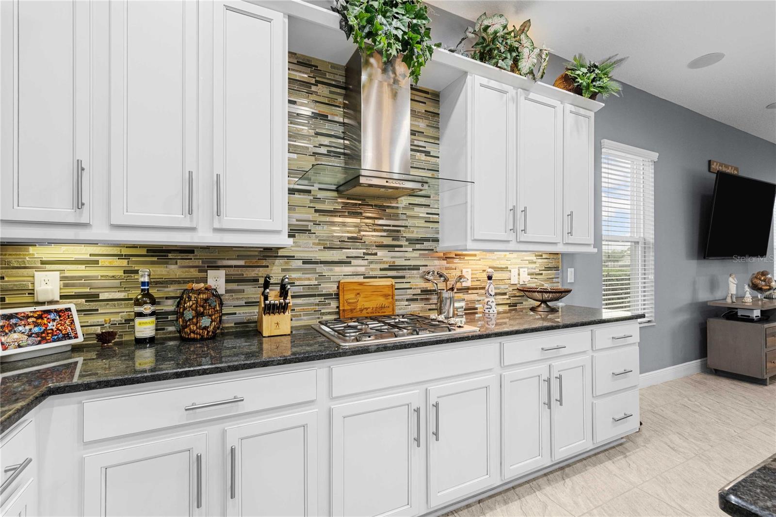 Range hood with gas cooktop