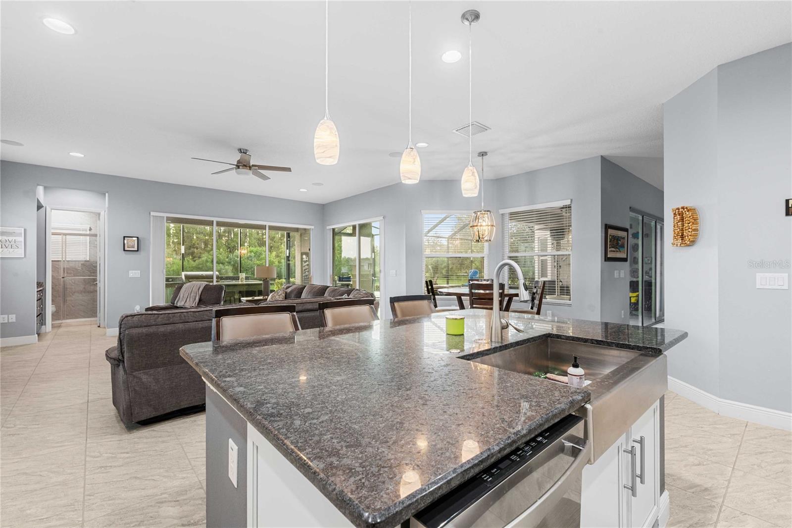 Kitchen with view to Family room
