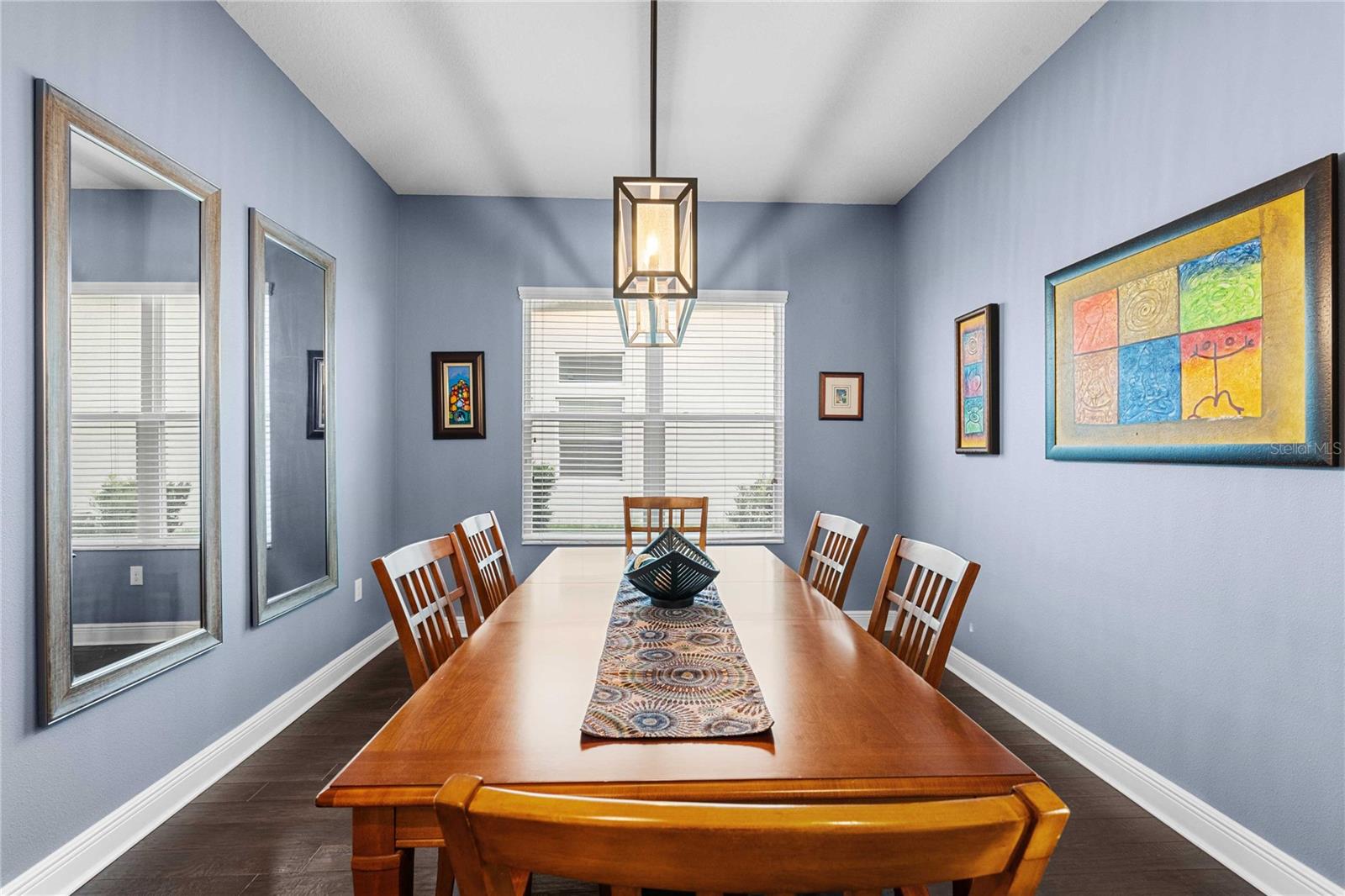 Dining room with hardwood floors