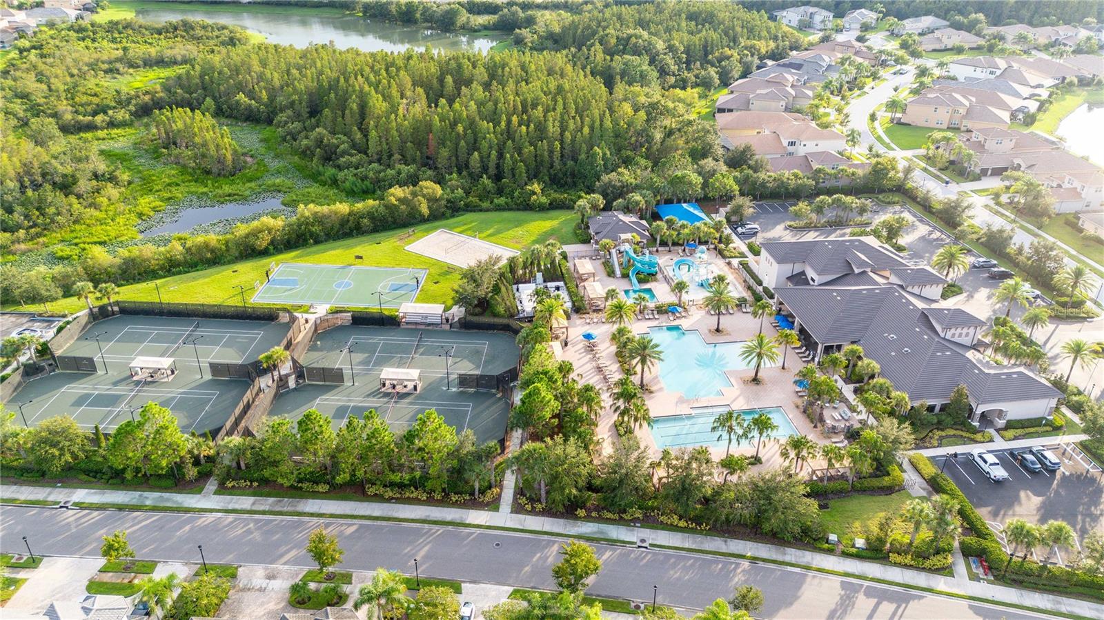 Tennis courts, basket ball court and volleyball courts