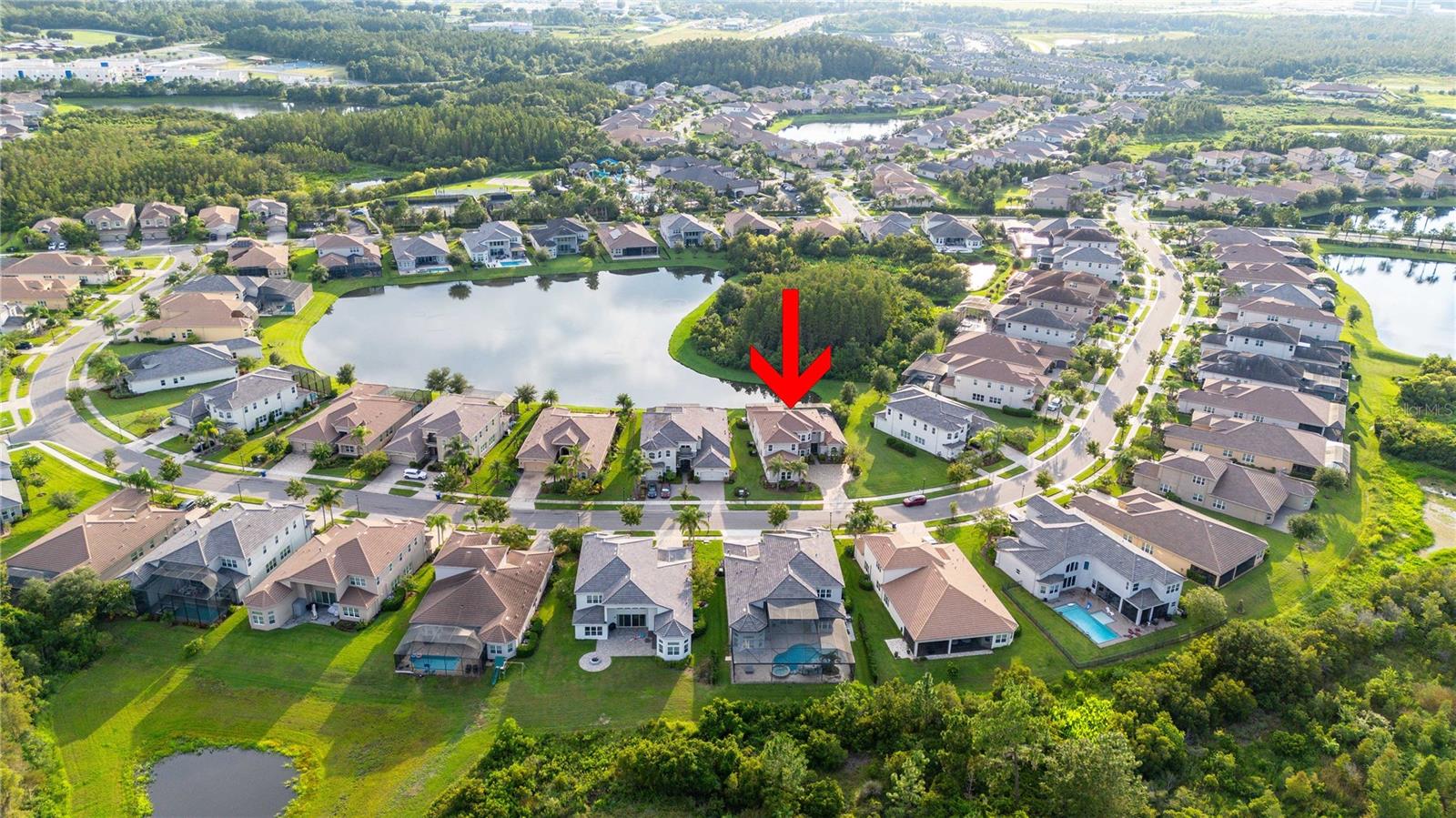 Aerial view of home