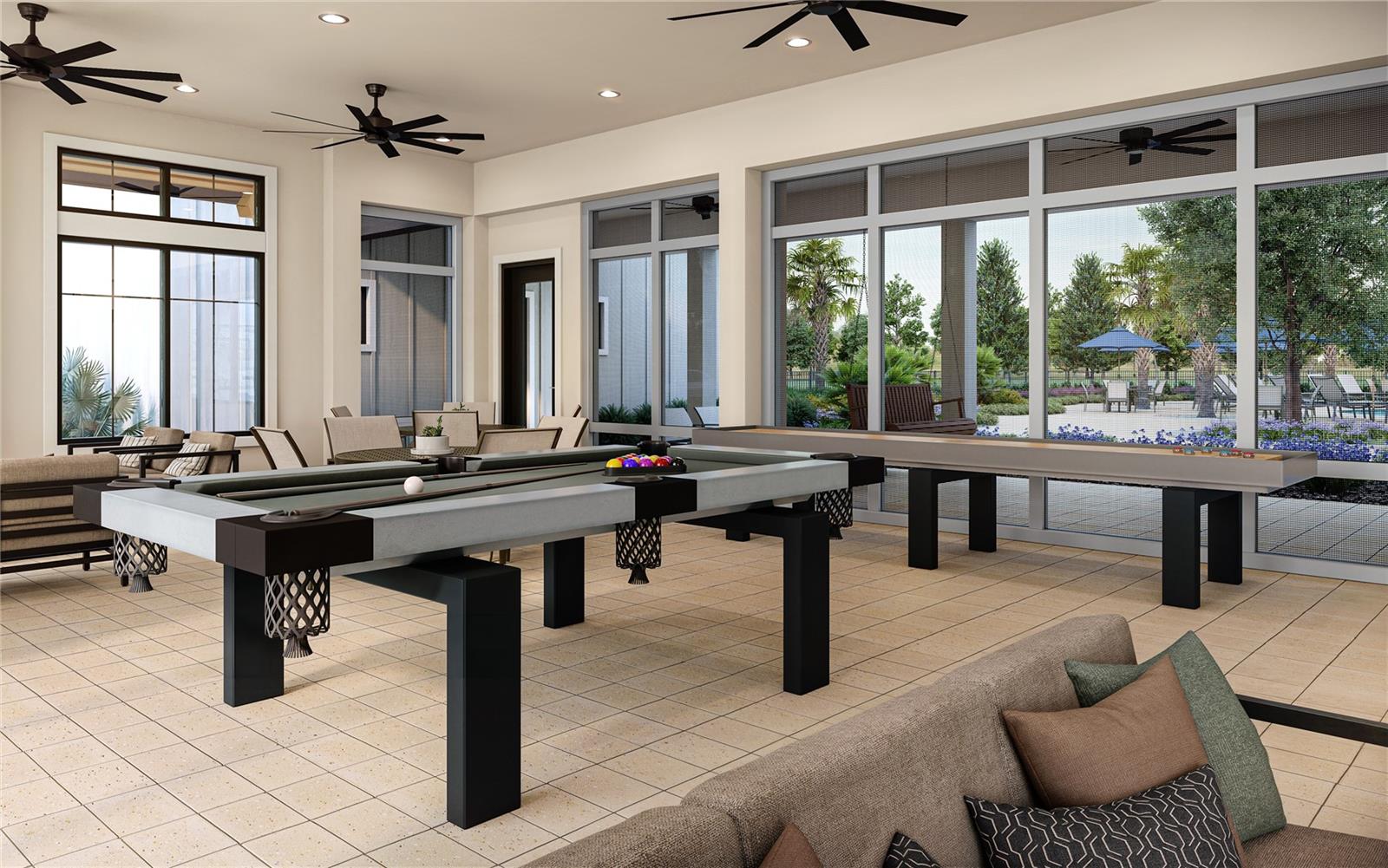 Screened in Game Room