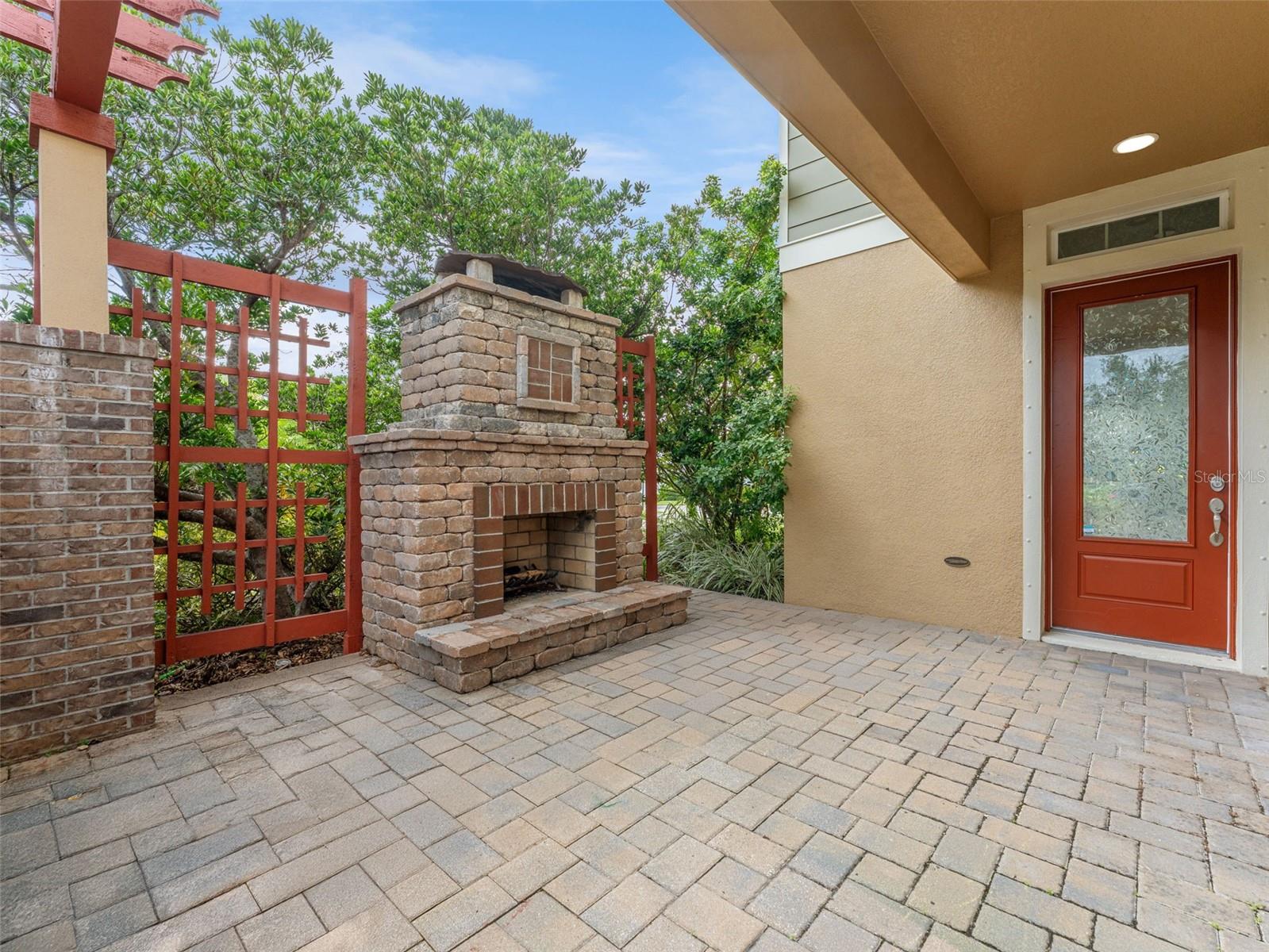 Front Porch with Fireplace!